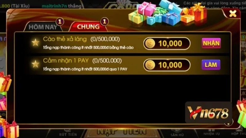 Sau khi đăng ký thành công, bạn nhận ngay khuyến mãi