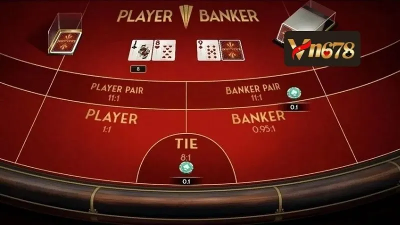 Có 3 cửa cược Baccarat
