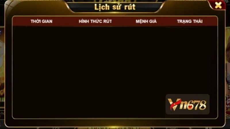Xem lịch sử rút tiền