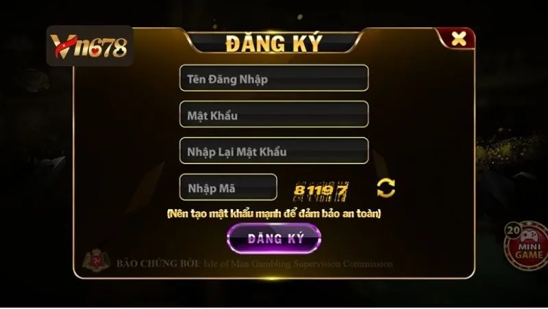 Đăng ký vào nạp tiền VN678 để tham gia giải trí game bài